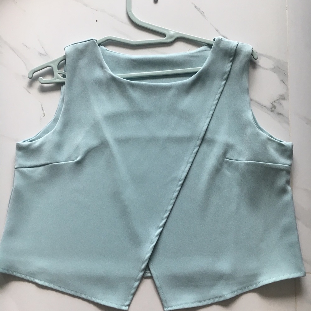 Front overlapping crop top